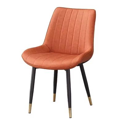شراء التصميم الحديث الكراسي الطعام المعبأة الأنيقة مع الساقين المعدنية والجلد PU حجم المنتج W55 * D46 * H83cm التصنيع عبر الإنترنت