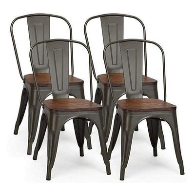مقهى Tolix Style كراسي طعام Tolix Side Chair كرسي طعام معدني قابل للتراص